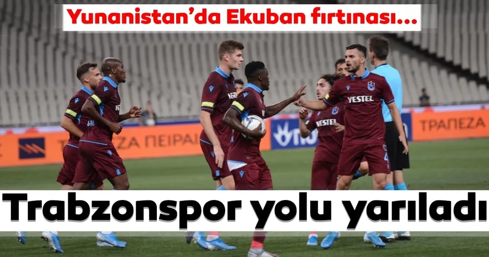 UEFA Avrupa Ligi: Caleb Ekuban yıldızlaştı, Trabzonspor gruplara göz kırptı