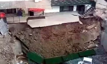 İnşaat çalışması sırasında özel anaokulunun bahçesini çökerttiler #istanbul