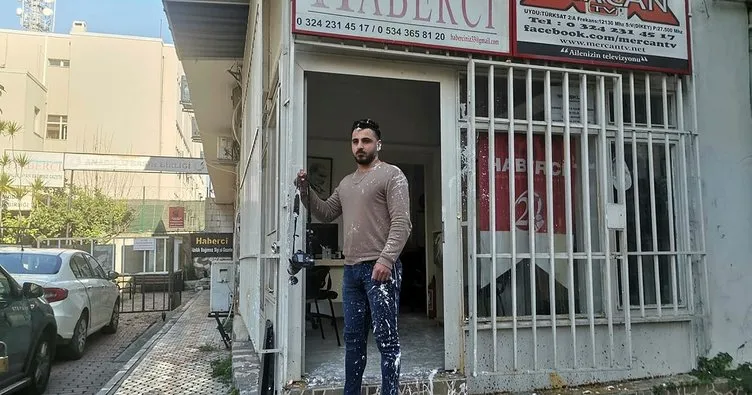 Mersin’de yerel gazeteye boyalı ve yumurtalı saldırı! 18 gözaltı... 8 kişi aranıyor