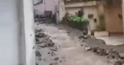 Giresun'da sağanak yağış hayatı olumsuz etkiledi #giresun