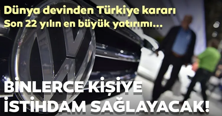 Volkswagen’den Türkiye’ye dev yatırım! Binlerce kişiye istihdam sağlayacak