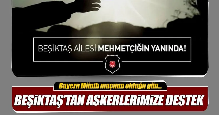 Beşiktaş’tan Mehmetçiğe anlamlı destek