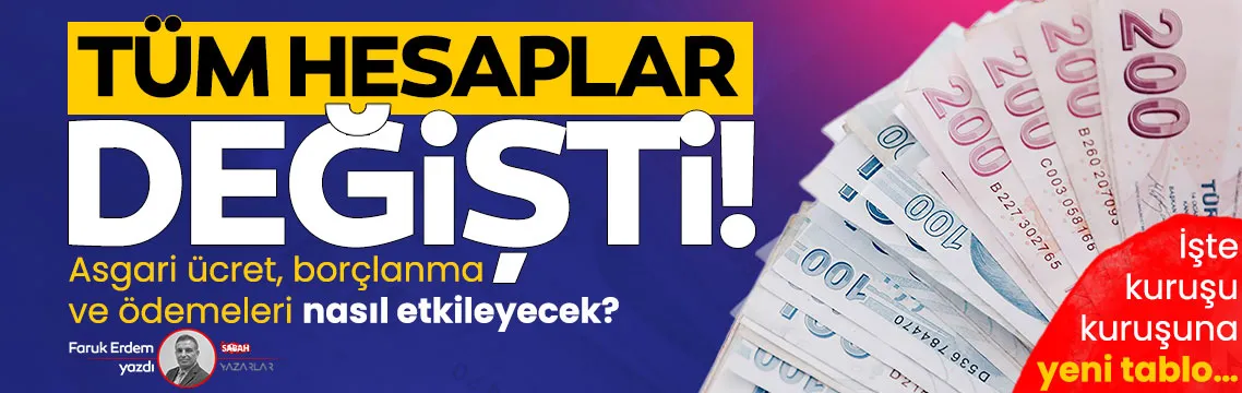 Tüm hesaplar değişti
