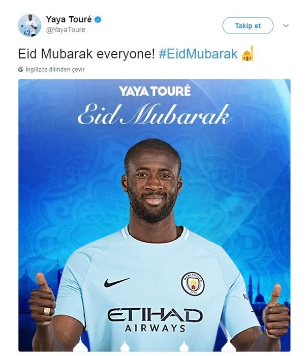 Futbol dünyasından Ramazan Bayramı kutlamaları