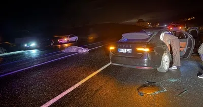 Bingöl'de yola çıkan ata çarpan otomobil savruldu! 4 yaralı #bingol