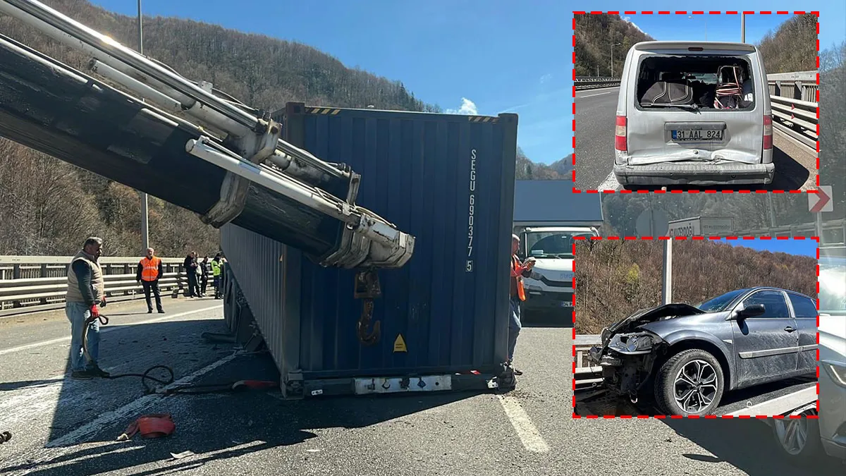 TEM Otoyolu’nda zincirleme kaza! 5 araç birbirine girdi: Yaralılar var! TEM Otoyolu’nda zincirleme kaza! 5 araç birbirine girdi: Yaralılar var!