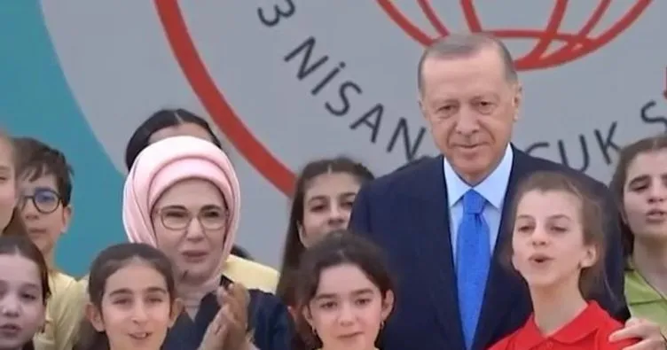Başkan Erdoğan çocuklarla bir araya geldi! Bu Millet Bahçesi’nin açılışında bugünü hayal etmiştim
