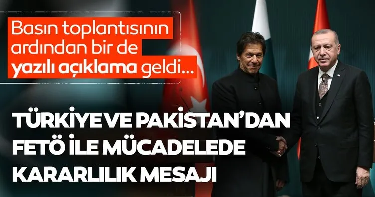 Son dakika haber: Türkiye ve Pakistan'dan FETÖ açıklaması