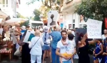 Büyükada’da Azmanbüsler davul zurna eşliğinde protesto edildi