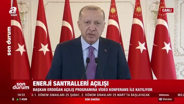 Son Dakika: Cumhurbaşkanı Erdoğan'dan Enerji Santralleri Açılış Töreni'nde önemli açıklamalar | Video
