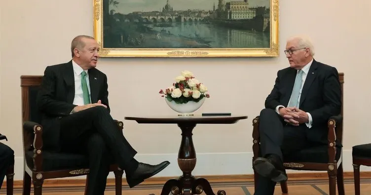 Son dakika: Başkan Erdoğan Almanya Cumhurbaşkanı Frank-Walter Steinmeier ile görüştü