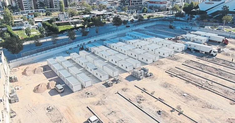 Konteyner kentte çalışmalar sürüyor