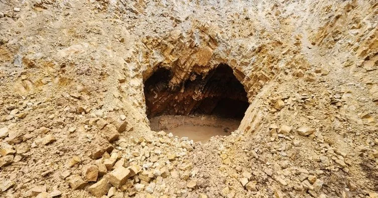 Ordu’da yol çalışmasında bulunan gizemli mağara heyecan yarattı