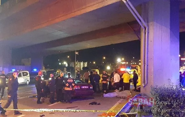 Trabzon’da otomobil viyadük ayağına çarptı; 2 ölü, 3 yaralı