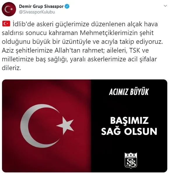 Spor camiası tek yürek! Başımız sağ olsun