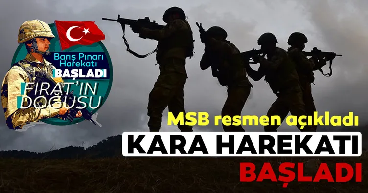 Barış Pınarı Harekatı'nda kara operasyonu başladı