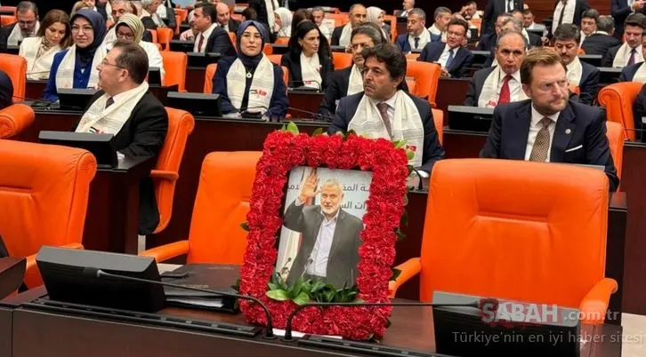 TBMM’deki tarihi oturumda anlamlı görüntü: Şehit İsmail Haniyye unutulmadı