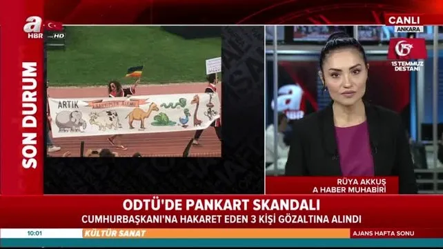 ODTÜ'deki çirkin pankartlar hakkında son dakika gelişmesi: ODTÜ'deki skandal pankartlar için 3 kişi gözaltına alındı!