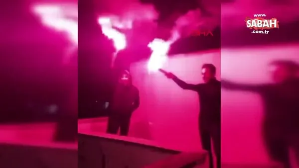 Antalya'da sokakta yılbaşı kutlayan gençler, polisi görünce kaçtı | Video