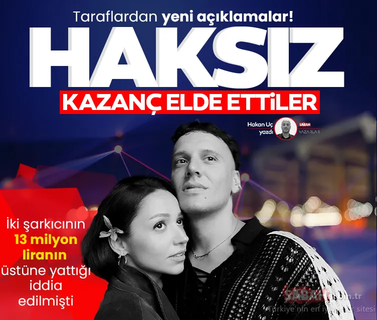 "Haksız kazanç elde ettiler" Şarkıcılar Zeynep Bastık ile Edis'in 13 milyon TL'nin üstüne yattıkları iddia edilmişti...