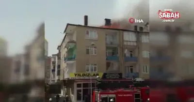 Tokat’ta apartmanın çatısı alevlere teslim oldu! Bina sakinleri gözyaşları içinde izledi | Video