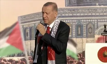 Büyük Filistin Mitingi’nde Başkan Erdoğan konuştu: Alandaki milyonlar, İşte Ordu İşte Komutan sloganı attı