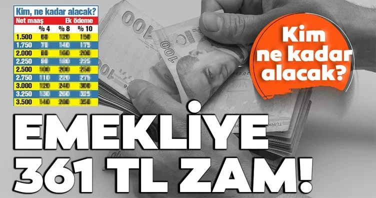 Emekliye 361 TL zam! Hangi emekli ne kadar ödeme alacak?