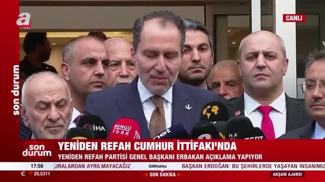 SON DAKİKA | Yeniden Refah Partisi Genel Başkanı Fatih Erbakan'dan Cumhurbaşkanlığı Adaylığı açıklaması | Video
