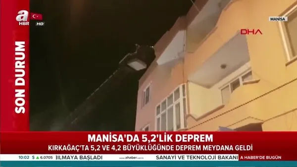 Manisa'da 5,2 ve 4,2'lik deprem! | Video