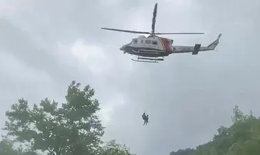 2 kampçı helikopterle kurtarıldı