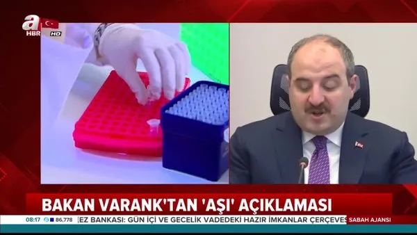 Bakan Varank'tan flaş yerli corona virüsü aşısı açıklaması | Video