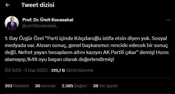CHP’li Kocasakal’dan, Özgür Özel’e ’Kılıçdaroğlu’ tepkisi: Bu masalları kimse yutmuyor!