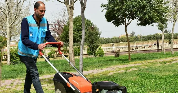 Ceylanpınar’da parklara bahar bakımı