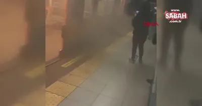Metroda büyük panik! Dumanlar yükseldi, acil durum anosları yapıldı | Video