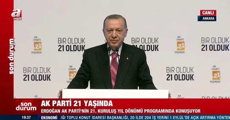 Son dakika: Millete hizmet yolunda 21 yıl! Başkan Erdoğan: Bu kutlu mücadeleyi 2023 seçimini kazanarak taçlandıracağız