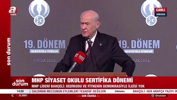 MHP lideri Bahçeli: 