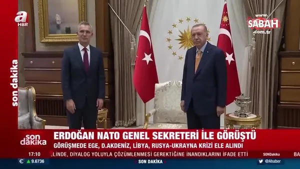 Son dakika: Başkan Erdoğan NATO Genel Sekreteri ile görüştü | Video