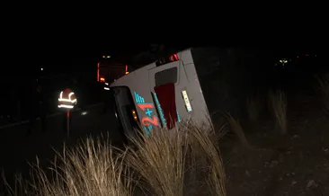 Osmaniye’de yolcu otobüsü devrildi