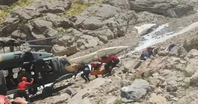 Hakkari’de pancar toplarken düşen bir kişi yaralandı
