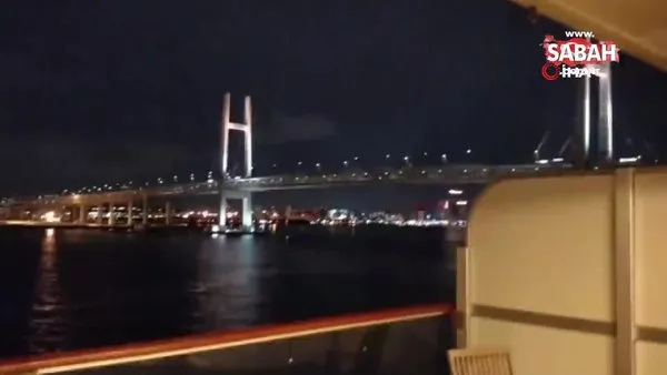 Korona virüsü nedeniyle karantinada olan Japonya'daki yolcu gemisinde yolcular birbirlerine yaklaşamıyor | Video