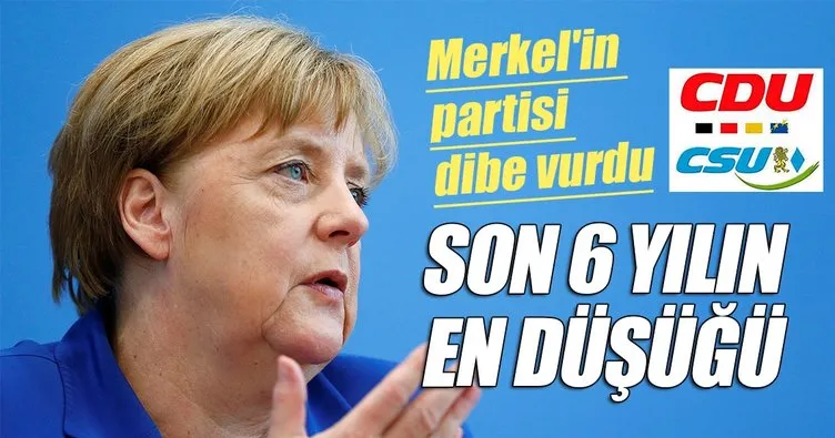 Merkel’in partisi son 6 yılın en düşük oy seviyesinde