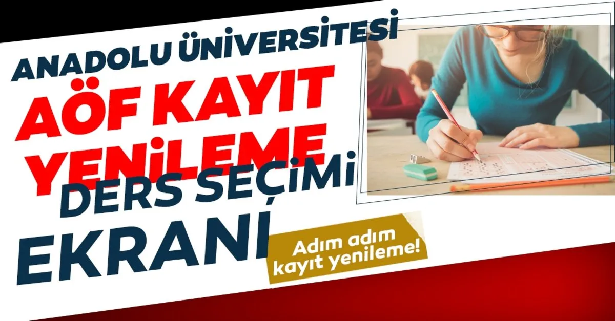 aof kayit yenileme ekrani anadolu