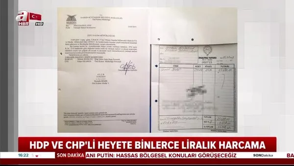 Mardin Büyükşehir Belediyesi, HDP ve CHP heyetine binlerce lira harcamış