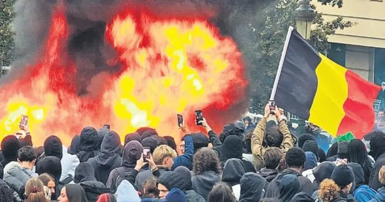 Belçika’da çocuk göstericilere gözaltı