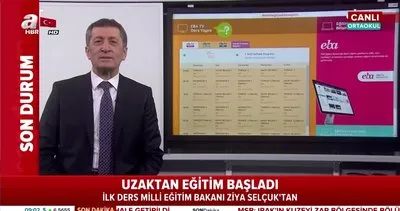 TRT EBA TV’de ilk uzaktan eğitim dersi canlı yayınla Bakan Selçuk’tan 23 Mart 2020 Pazartesi  | Video