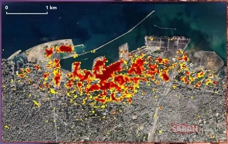SON DAKİKA! NASA Beyrut limanındaki patlamanın haritasını paylaştı