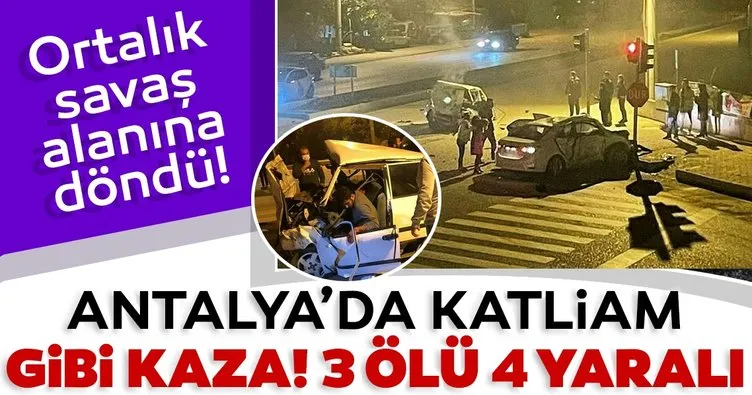 Antalya’da feci kaza! 3 ölü, 4 yaralı