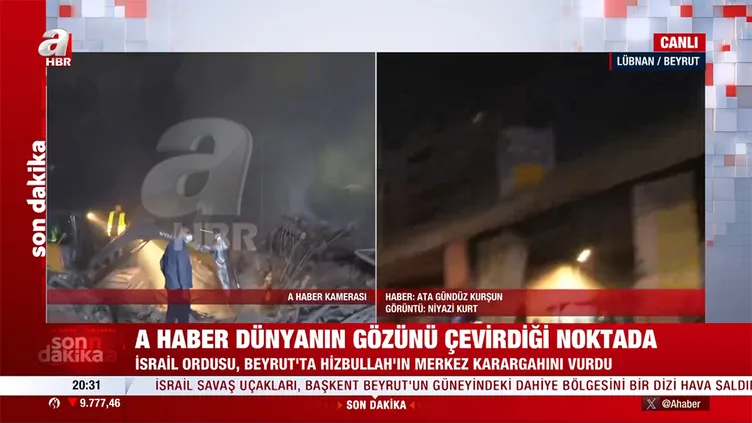 Lübnan’da patlama noktasından tarihi yayın! Olay yeri görüntüleri ilk kez A Haber’de