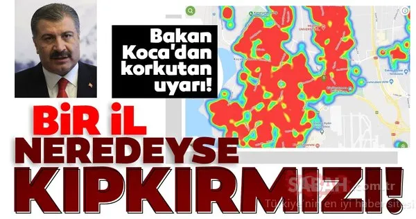 Son dakika haber: Sağlık Bakanı Koca'dan korkutan uyarı! Bir ilin neredeyse tüm ilçeleri kıpkırmızı