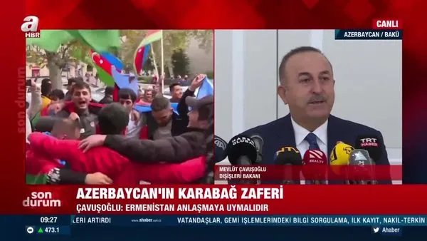 Dışişleri Bakanı Çavuşoğlu'ndan Azerbaycan'da flaş açıklamalar: 